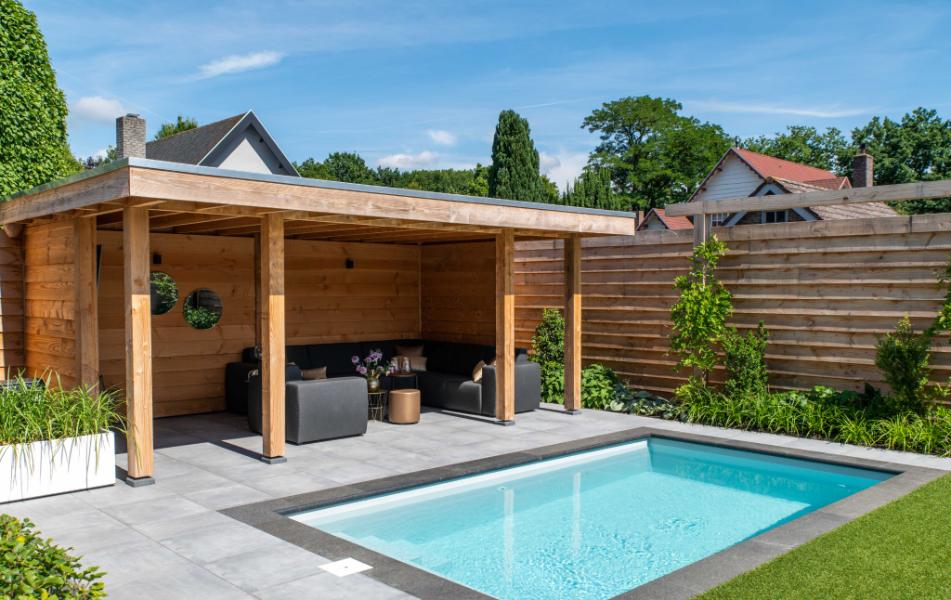 tuinaanleg met zwembad