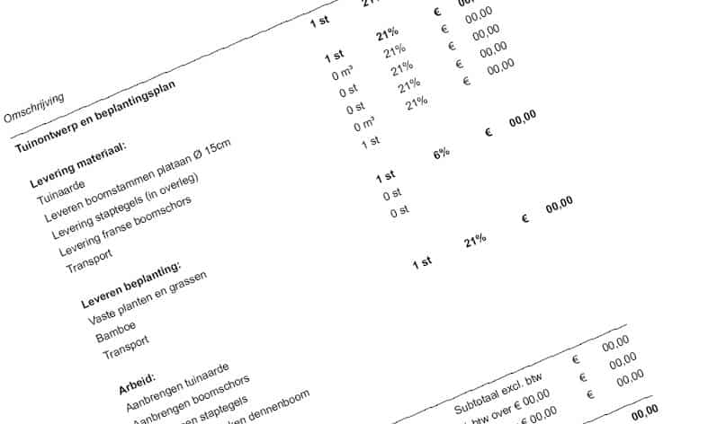 offerte tuinontwerp
